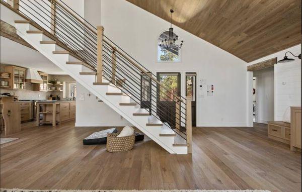 Kitchen remodeling, staircase