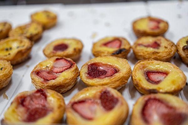 Strawberry Pastéis de Nata aka Portuguese Egg Tart ($4/ea or $21/6)