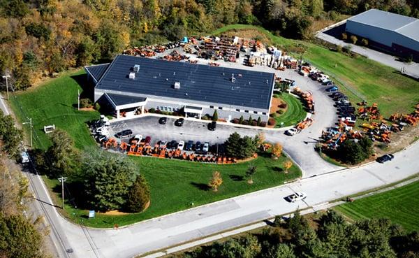 Aerial shot of Norfolk Power Equipment in Wrentham, MA.  Photo by Aeriel Intrepid Photography.