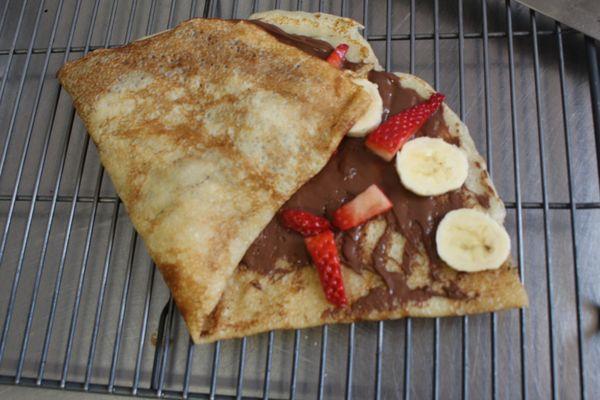 Nutella Crepe in the process..!