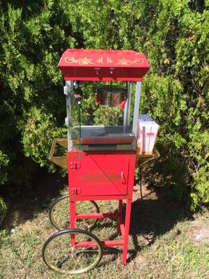 Old-Fashioned Popcorn Cart with 6 oz Kettle