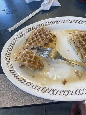 Plastic on waffle was inside