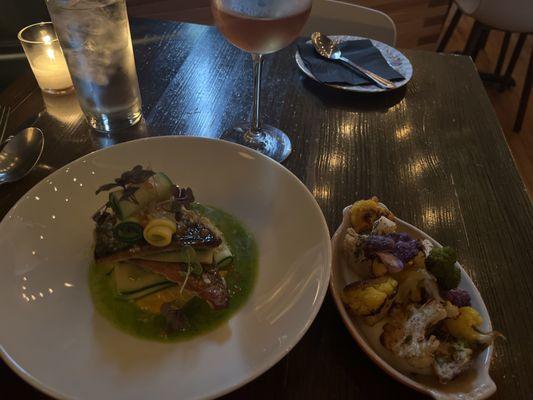 Striped Bass and Cauliflower