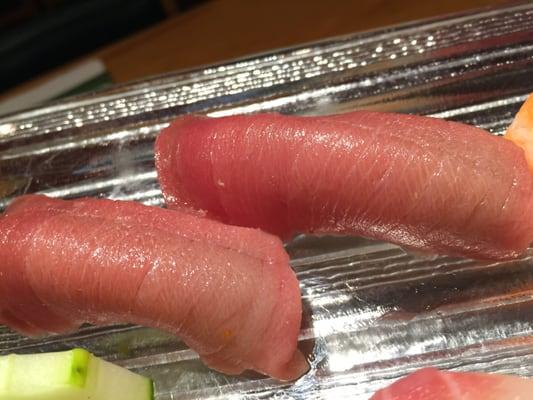 Really delicious Blue Fin Tuna Otoro sushi from Nagashima