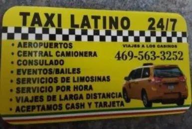 SERVICIO DE TAXI EN DALLAS FORTWORTH TX 972 877 7006 espanol 24/7 dfw área metroplex aeropuertos GREYHOUND bus central camionera dallas tx