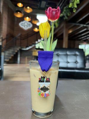 Iced Pistachio Latte & 2024 Fiesta Medal