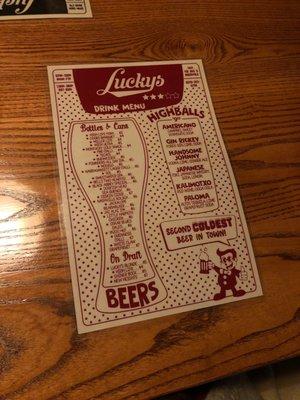 Drink Menu