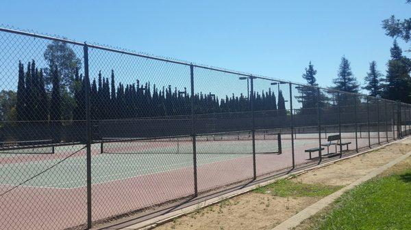 Lighted tennis courts