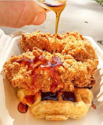 Chicken & Waffles at Waffle Love