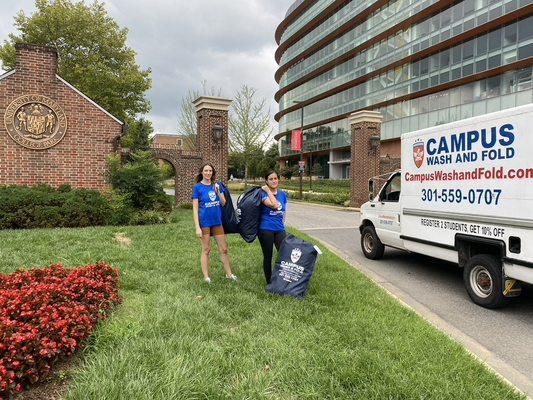 Campus Wash and Fold provides Safe and Sanitized Custom Wash and Fold Laundry Services for Students at 12 University Campuses in DC, MD, VA.