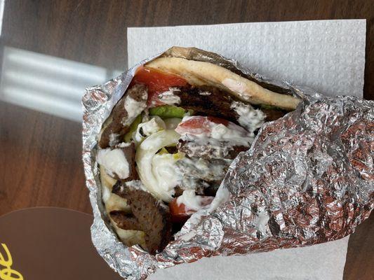 Amazing gyro sandwich