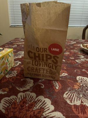 "Large" bag of chips