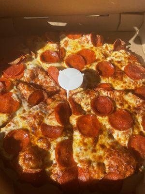 Medium pepperoni pizza yummmmmy