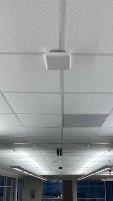 Ceiling-mounted access point for wireless networking