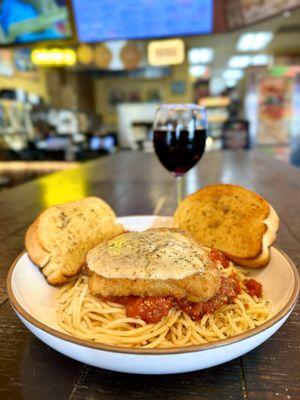 Spaghetti Chicken  Parmesan