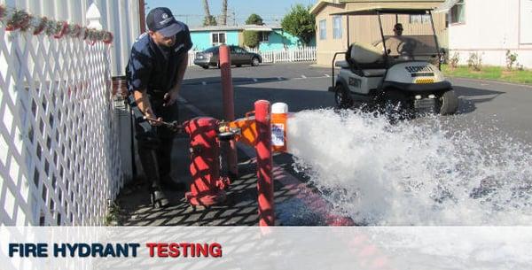 Fire hydrant service: Testing, inspection and repair.