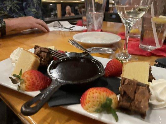 "Chocolate fondue" $10. This was ok, much better than the sad small slice of pie I was served