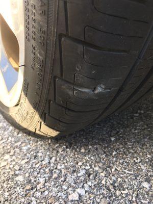 Screws in tire