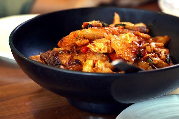 Drunken Noodles With Chicken - Very unique and delicious with those crispy noodles!!!