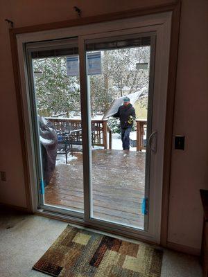 Replaced patio door