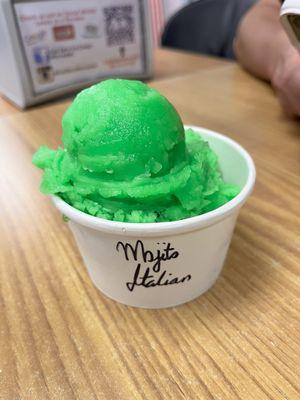 Mojito Italian ice cream