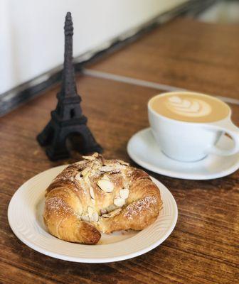 almond croissant, salted tiramisu coffee