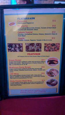 Comedy Cabana Menu - Food 2