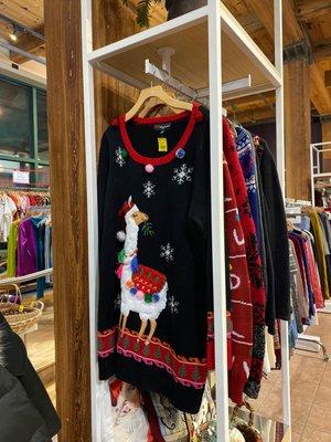 They've got ugly Christmas sweaters!