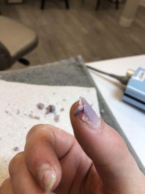 They cut into my nail and weren't gentle about it at all. I won't be returning