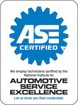 We employ ASE certified technicians.