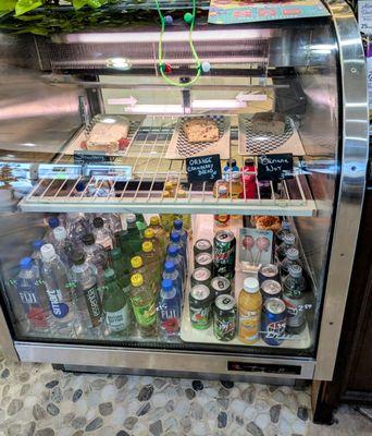 Loaf cakes and bottled beverages