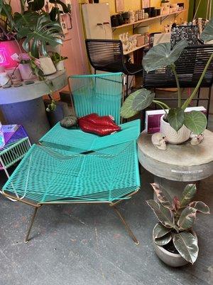 Comfy lounging, chairs too, very versatile & vibrant colors