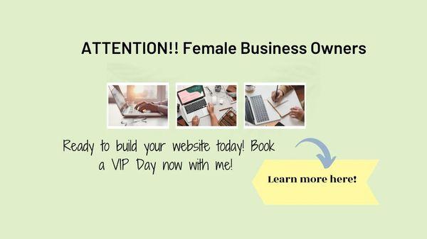 I help female business owners to build unique WordPress websites that reflect their style and elevate their online presence with VIP Days.