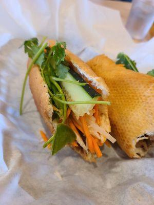 Grilled pork banh mi.