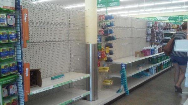 More Empty Shelves!