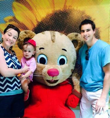 Daniel Tiger from the PBS Kids Hit Show visits with guests at Camden Children's Garden