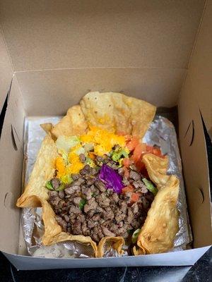 Carne asada taco salad $15.20