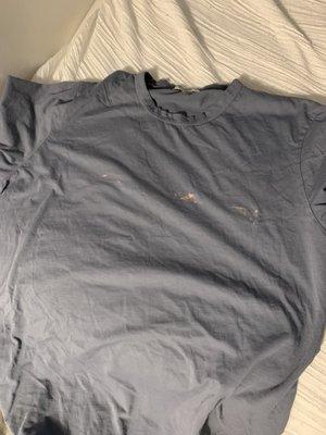 Buck Mason shirt - didn't have stains prior to bringing to this place