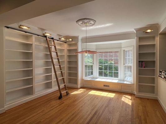 Bookcases-window seat