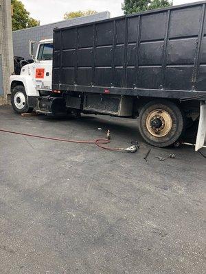 Semi truck tires.