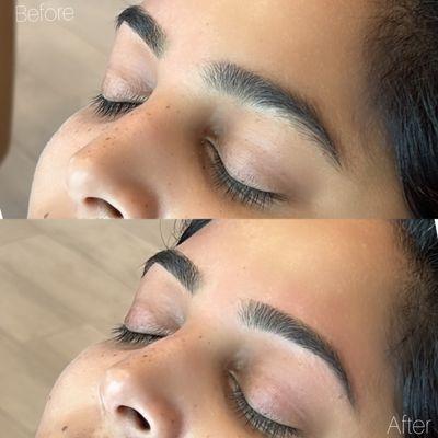 Eyebrows threading