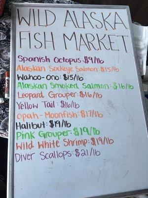 Today's offering at their Little Italy stall....freshest fish & nicest people.