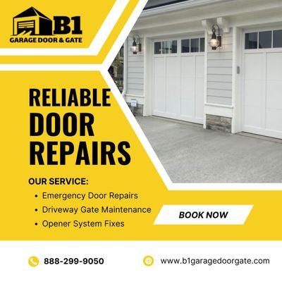 B1 Garage Door & Gate 
(888) 299-9050