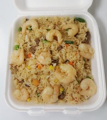 Combination fried rice add shrimp $ 3.00 more