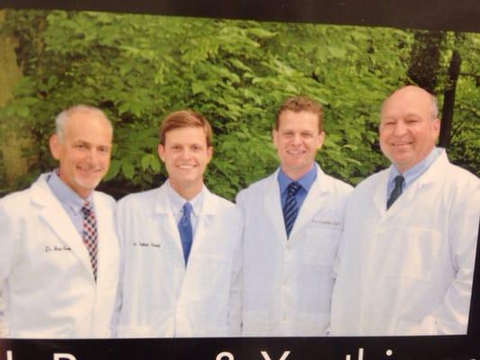 This is the Drs at the practice starting on the left. Dr Jim Fennell, Dr Nate Fennell, Dr Rob Yoxthimer, and Dr. Tom Baron.