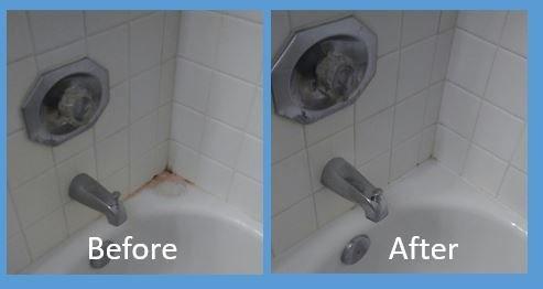 Before & After: House Deep Cleaning -Bathroom tub mold