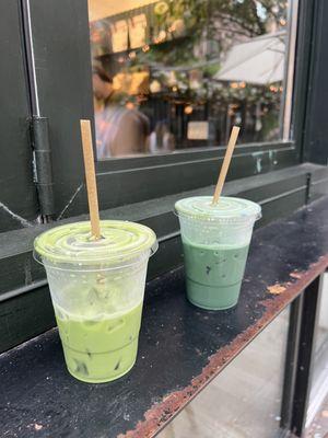 Earth Glow (Beauty/Antioxidant Power) and oat milk matcha