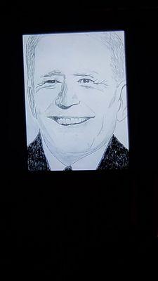 His drawing of Biden. 9/25/2022