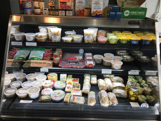 Always stocked Grab n' Go cooler! sandwiches, salads, soups, dips and more!