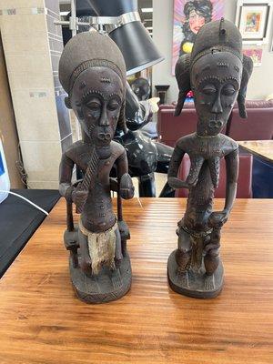 African artifacts man and wife